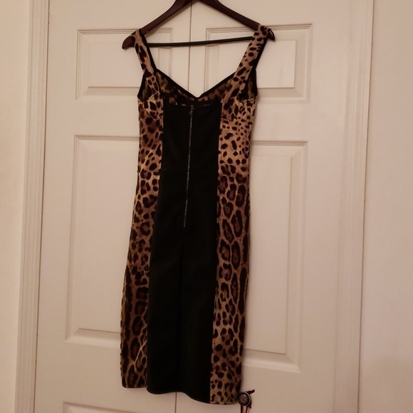Dolce & Gabbana | Paneled Leopard Cady Dress - Picture 5 of 8